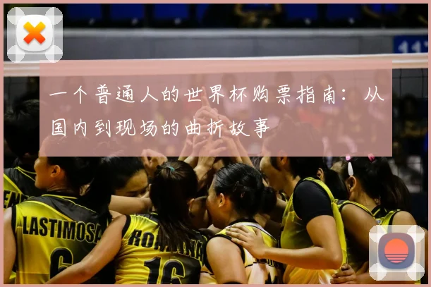 一个普通人的世界杯购票指南：从国内到现场的曲折故事