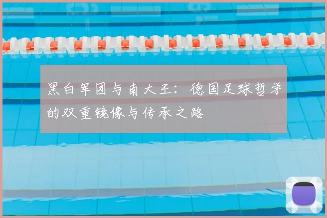 黑白军团与南大王：德国足球哲学的双重镜像与传承之路